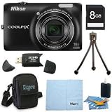 Nikon COOLPIX S6300 16MP 10x Opt Zoom 2.7 LCD Digital Camera Black Bundle Picture