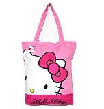 Lovely Light Pink Hello Kitty Canvas Large Tote Beach Bag.