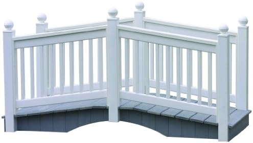 Outdoor 8 Foot Vinyl Bridge - White