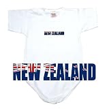 BABY BODYSUIT WHITE FLAG COLOR  NEW ZEALAND  3 - 6 Months