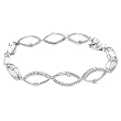 Tressa Sterling Silver Colorless Cubic Zirconia Figure Eight Link Bracelet