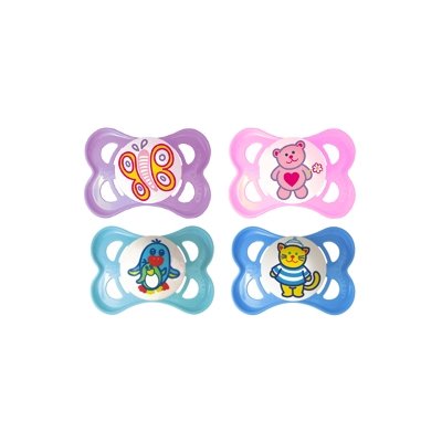 2-Pack MAM Mini Ulti Silicone Orthodontic Pacifiers, Pink