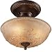 Landmark Lighting Restoration Flushes Collection Semi-Flush in Antique Golden Bronze