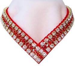 V is for Vogue Rhinestone Pet Collar : Color CRYSTAL AURORA BOREALIS : Size 4XL : Buckle Style Rhinestone Buckle