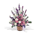 Sympathy White Carnation Flowers Lavender Reminder Basket