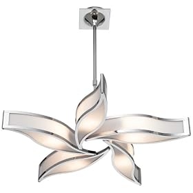 Sintesys Chrome and Acrylic Star Pendant Light