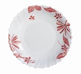 Luminarc - 9202402 - Lot de 6 Assiettes Creuses - 21 cm - Opale Romancia Red