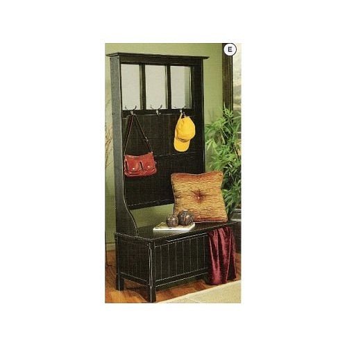 wood hall tree boot bench with storage