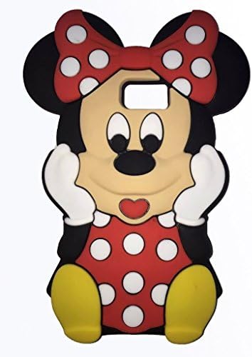 S7 Case,Samsung Galaxy S7 Minnie Mickey Case,Tribe-Tiger 3D Cute Cartoon Mouse Minnie Soft Silicon Gel Rubber Case Cover Skin for Samsung Galaxy S7(Red Minnie)