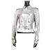 Burberry London Short Trench Jacket, Silver (US 8 / UK 10, Silver Metallic)