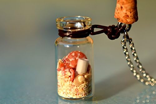 Pink Peach Terrarium Message Necklace - 101 % Natural Sand from Bermuda