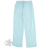 Light Blue Fleece Pajama Pants for Women