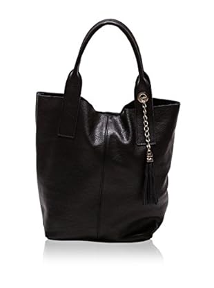 Anna Luchini Bolso asa al hombro Tote (Negro)