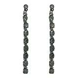 Kenneth Cole Urban Bling Black Diamond and Hematite Linear Earrings