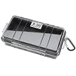 Black Micro Case With Clear Lid And Carabineer