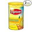 Lipton Iced Tea Sugar Sweetened Iced Tea Mix, Natural Lemon Flavor, 74.2-Ounce Containers (Pack of 2)