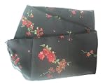 Sash Belt / Hair tie / Scarf Black & Red Floral