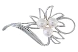 Sterling Silver Pearl Brooch