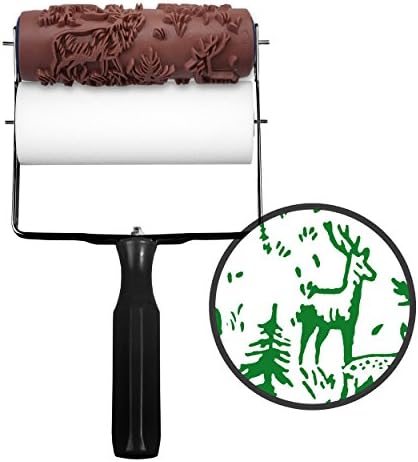 Rolling Robin Patterned Paint Roller Kit. Stencil For Creating Paint Patterns, Murals &amp; Borders. Ideal Alternative To Wallpaper, Wall Decals &amp; Stickers. Decorative Designs For Furniture, Nursery, etc