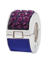 Sterling Silver Reflections Purple Swarovski Elements Bead