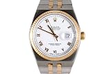 Rolex Mens 2 Tone Oyster Quartz Datejust White Dial