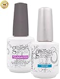 NEW Gelish Gel LED Foundation Base Coat Gel + Top It Off Coat 15 mL .5oz Polish