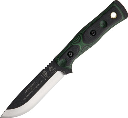 Tops Knives Fieldcraft Knife by B.O.B.: The Brothers of Bushcraft - Green Handle Tops Knives Fieldcraft Knife by B.O.B.: The Brothers of Bushcraft - Green Handle Hunting Knives