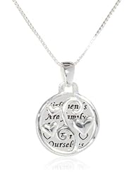 Sterling Silver "Girlfriends" Two-Piece Pendant Necklace, 18"