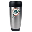 Miami Dolphins NFL 16oz Stainless Steel Travel Tumbler - Primary Logo by Great American Products