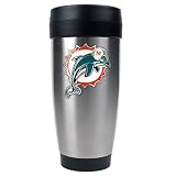 Miami Dolphins Travel Tumbler with Free Form Team Emblem