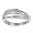 10k White Gold 1/8 TDW Curved Pave Split Diamond Ring (G-H, I1-I2) - size 5