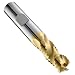 Niagara Cutter RTM713 Cobalt Steel Chamfer Mills, Inch, Weldon Shank, TiN Finish, Roughing Cut, 30 Degree Helix, For Use With All Materials