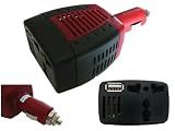 Convertisseur de Tension 12V en 220V (inverseur AC - DC) - PUISSANCE 75 WATTS (100W en Cr�te) - Profitez d'une prise secteur en 220V dans votre automobile !