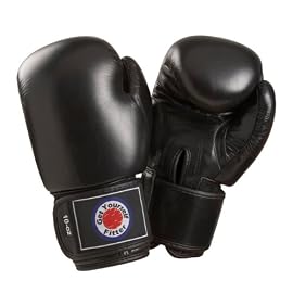 Black Leather Boxing Gloves, Training Gloves, Fight Gloves
