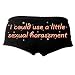 Hot Leathers Black Large Sexual Harassment Ladies Boy Shorts
