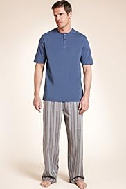 Pure Cotton Striped Woven Pyjamas