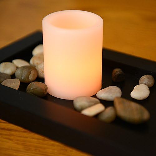 3pcs LED Candle with Pebble Set with 5 Hour Timer