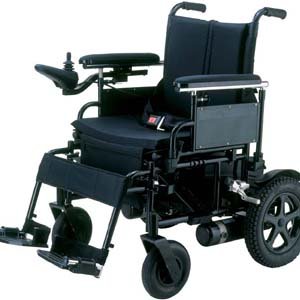 Cirrus Plus Folding Power Wheelchair with Footrest and Batteries , Size: 18