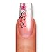 Nailart NAIL TATTOO STICKER - blossom / ornament - pink / black