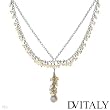 DV ITALY Wonderful Necklace With 28.20ctw Precious Stones - Genuine Citrines and Freshwater Pearls Made of 925 Sterling silver. Total item weight 24.9g Length 15in