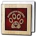 Doreen Erhardt Cat Breed Collection - American Bobtail Love Cat Breed in Cheetah Print and Red - Tile Napkin Holders