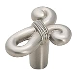 Amerock BP19250-G10 Cyprus 1-5/8 inch Long by 1-1/4 inch Wide Knot-Shaped Knob, Satin Nickel