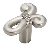 Amerock Cyprus 1-5/8-Inch Long by 1-1/4-Inch Wide Knot-Shaped Knob, Satin Nickel #BP19250-G10