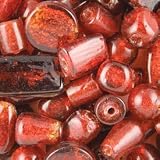 Indian Glass Bead Mix - Wine Mix - Garnet : Pack of 500g