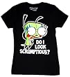 Invader Zim Scrumptious Gir Junior's Black T-shirt