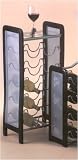 10 Bottle Wood Mesh Wine Rack