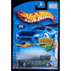 Mattel Hot Wheels 2003 First Editions 1:64 Scale Blue Steel Flame Die Cast Truck #014