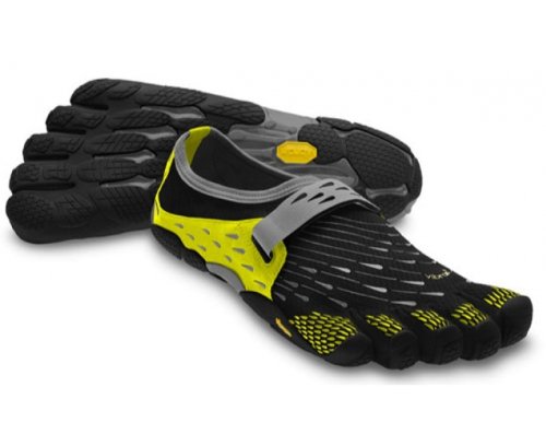 VIBRAM Fivefingers Seeya Men's Laufschuhe, Schwarz/Gelb, 46