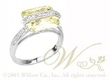 STUDIO 925: *CANARY CZ FIREBOLT RING*