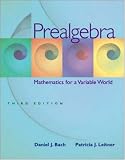 Prealgebra: Mathematics for a Variable World w/ MathZone Student Access Code
